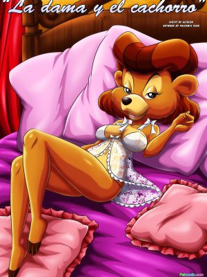 “La dama y su adorable cachorrito”