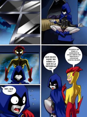 “Raven de los Teen Titans contra Flash: ¡Una batalla épica!”
