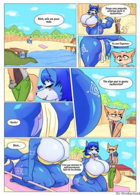 ¡[Slicker Wolf] Mamá Krystala y el pequeño zorro!