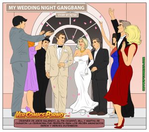 “[HotWifeComics] Mi Noche de Bodas en Orgía (Traducción Exclusiva y Ardiente)”