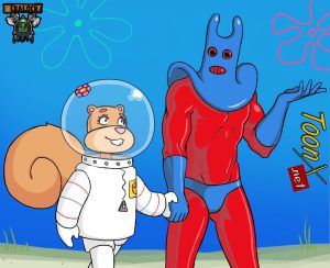“[B-intend] Sandy y Man Ray (Bob Esponja XXX): Una combinación ardiente y sensual”