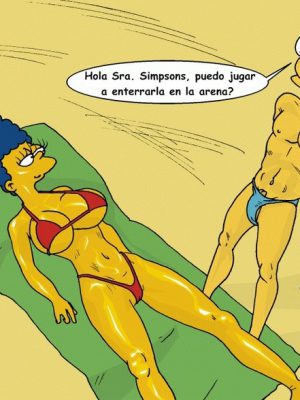 “Marge en la playa: Un día de sol, arena y diversión”